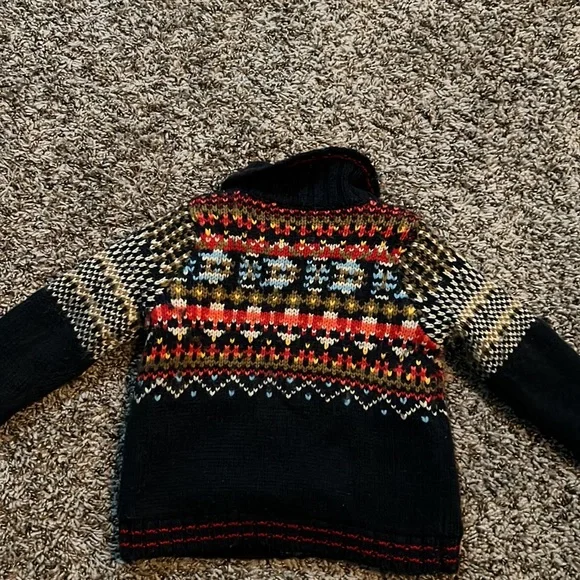 catimini france toddler blue knit sweater
